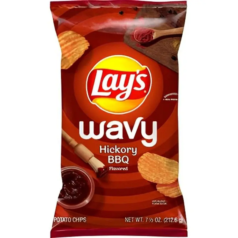 Lays Wavy Hickory BBQ 7.5 Oz
