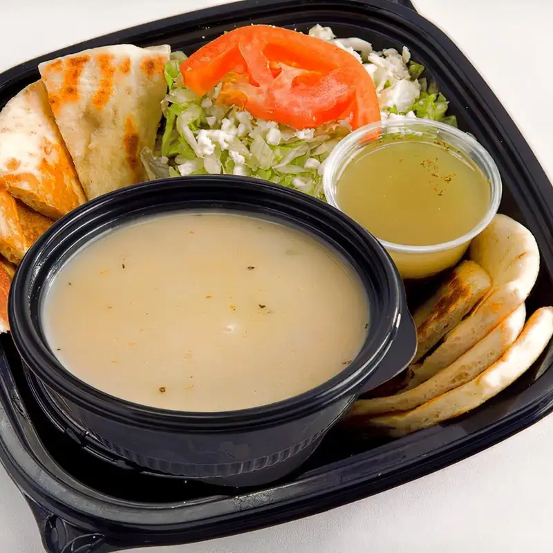 Tomato Basil Bisque Soup, Salad, Bread