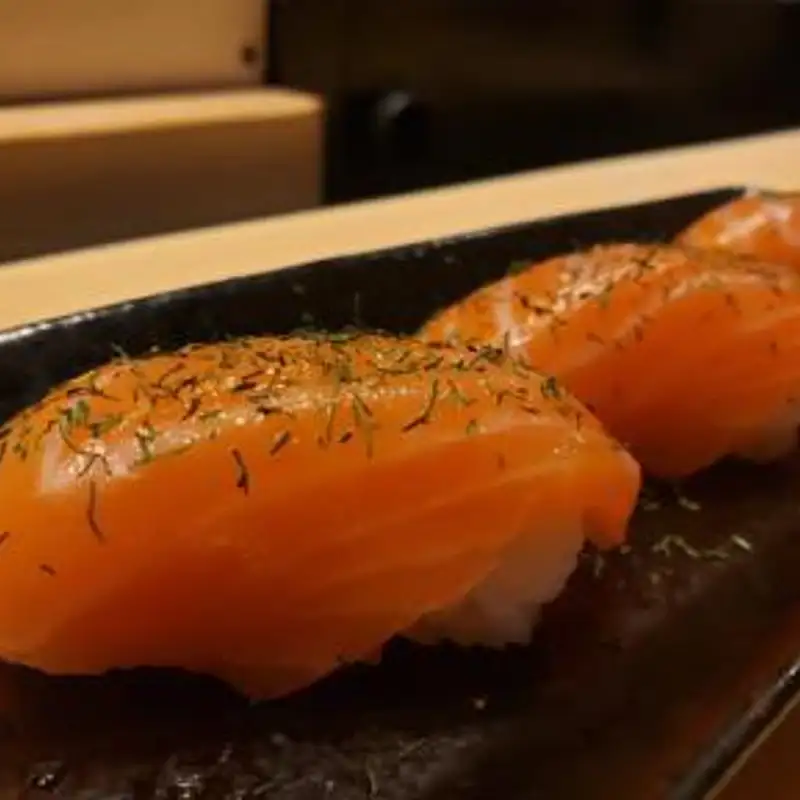 Smoked Sake Nigiri