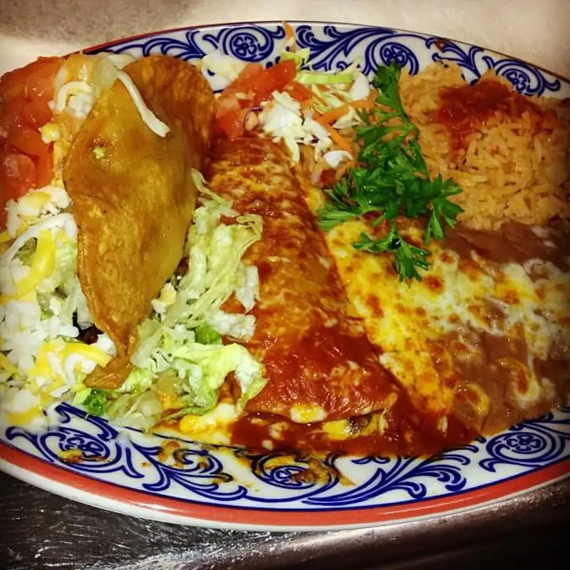 1. Cheese Enchilada and Beef Taco Combinacion
