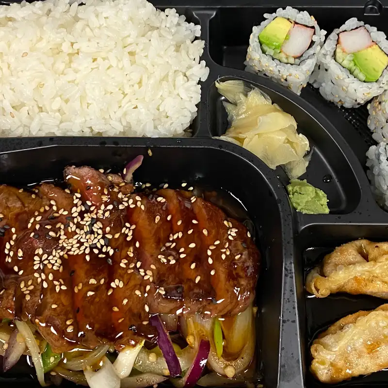 3. Beef Teriyaki Bento Box Combo Lunch