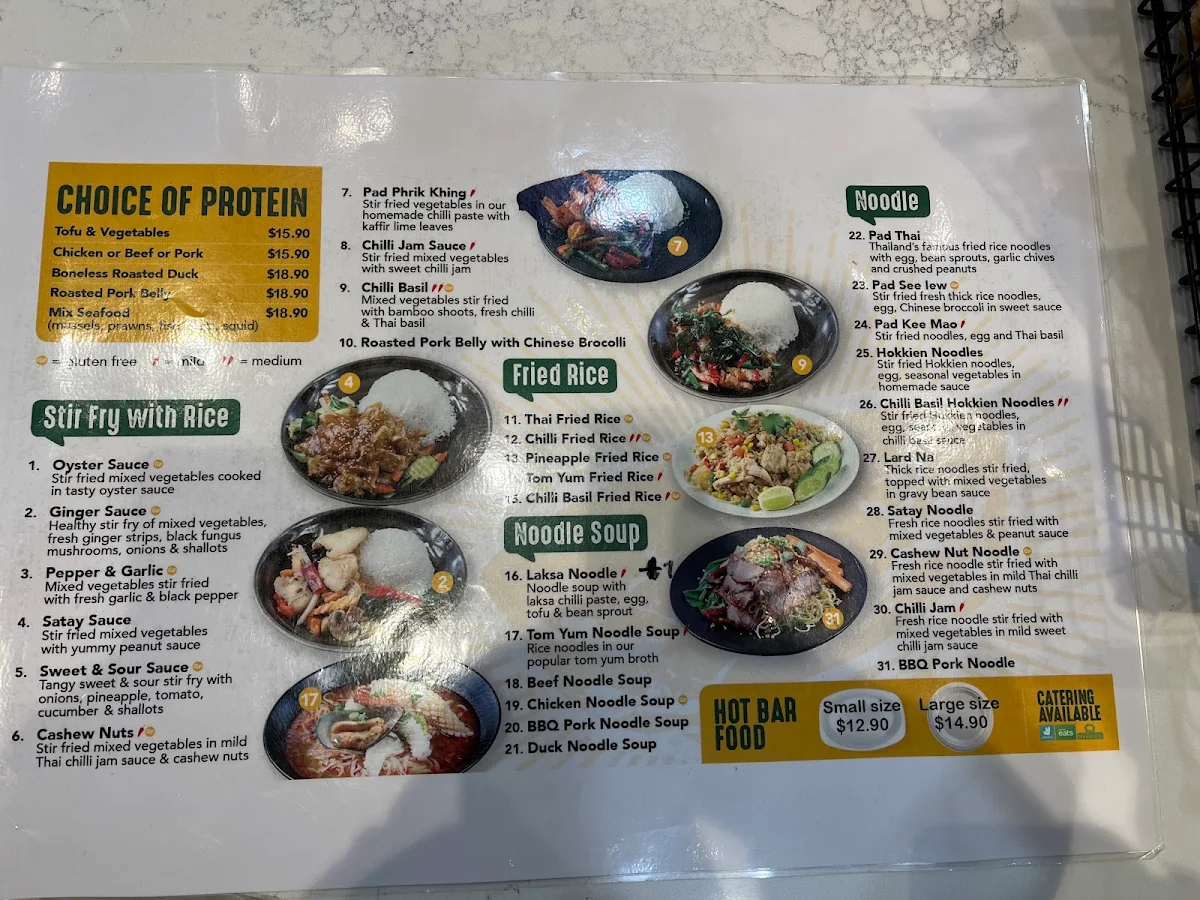 Menu, Gang Thai