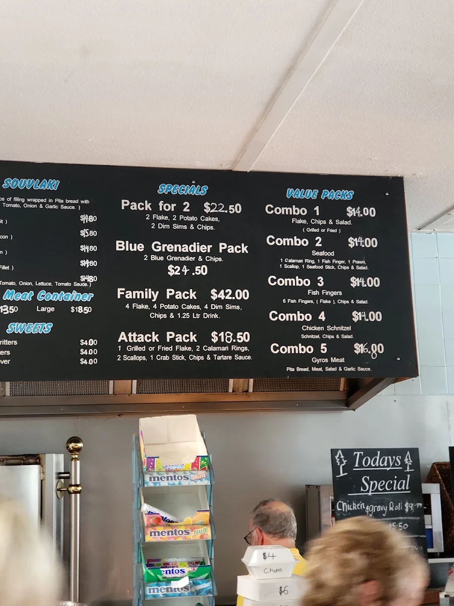 Menu, Cafe 318 / Nagambie Fish & Chippery