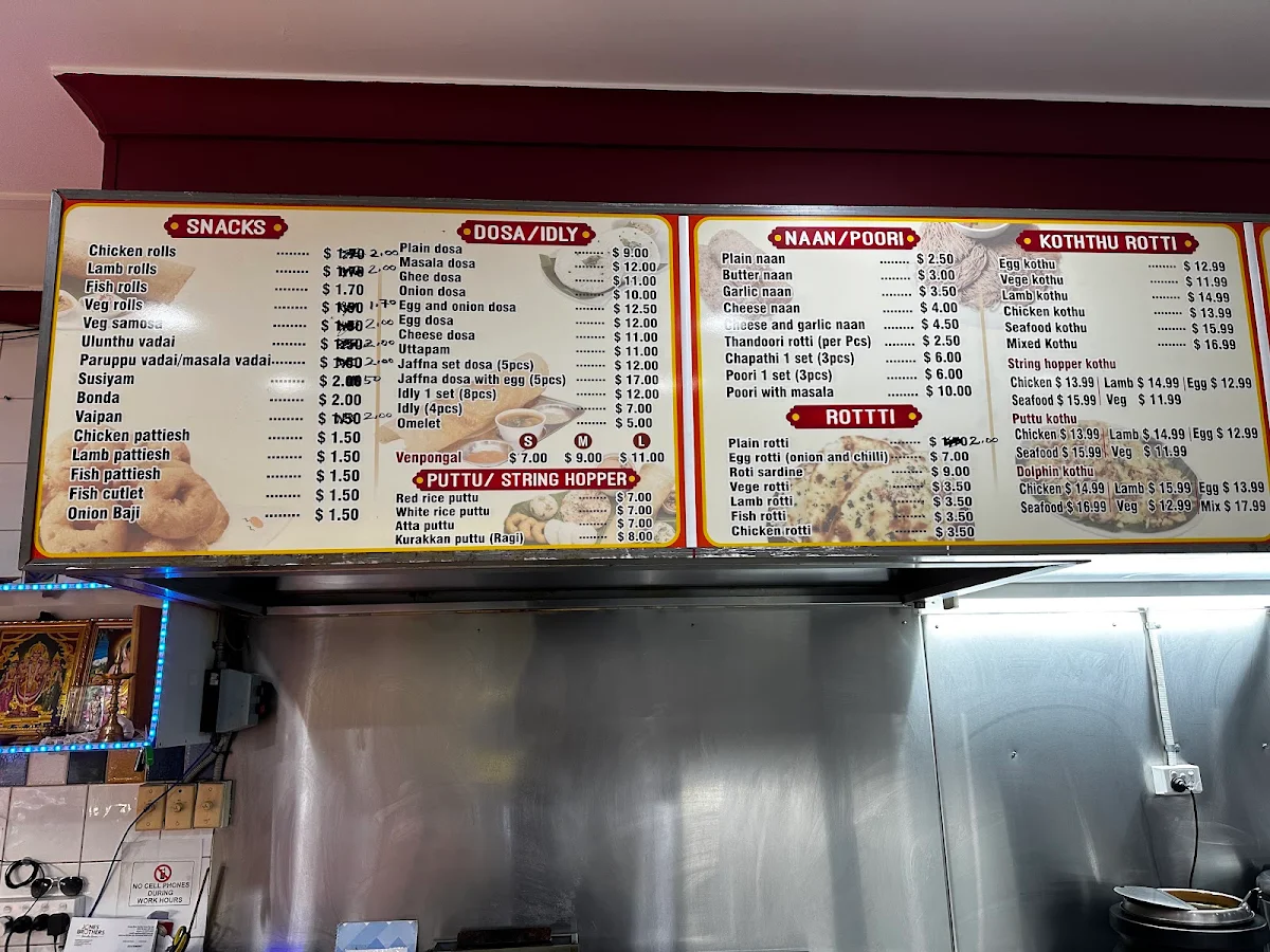 Menu, Raj Bhavan Take Away and Dine In