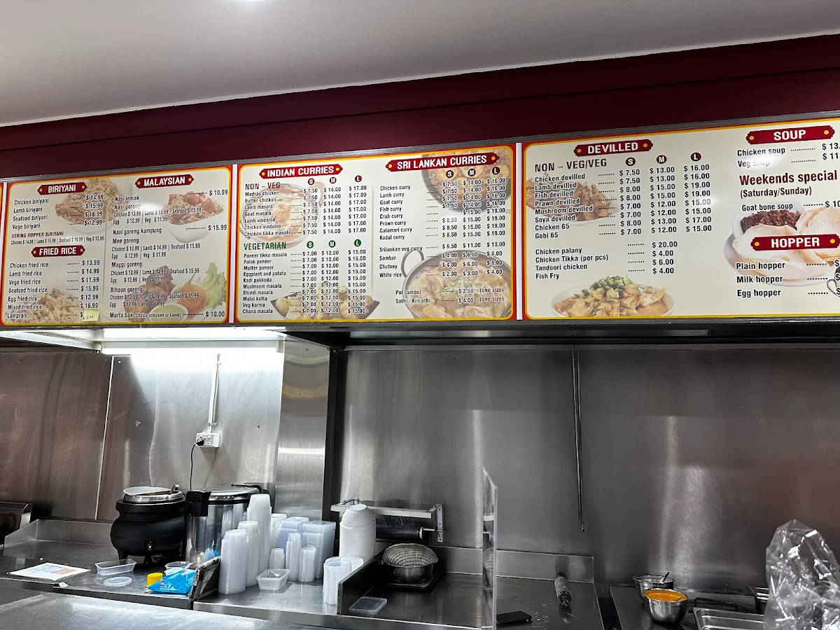 Menu, Raj Bhavan Take Away and Dine In