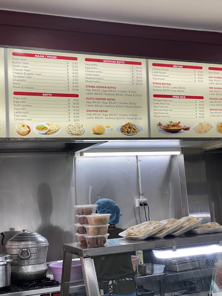 Menu, Raj Bhavan Take Away and Dine In