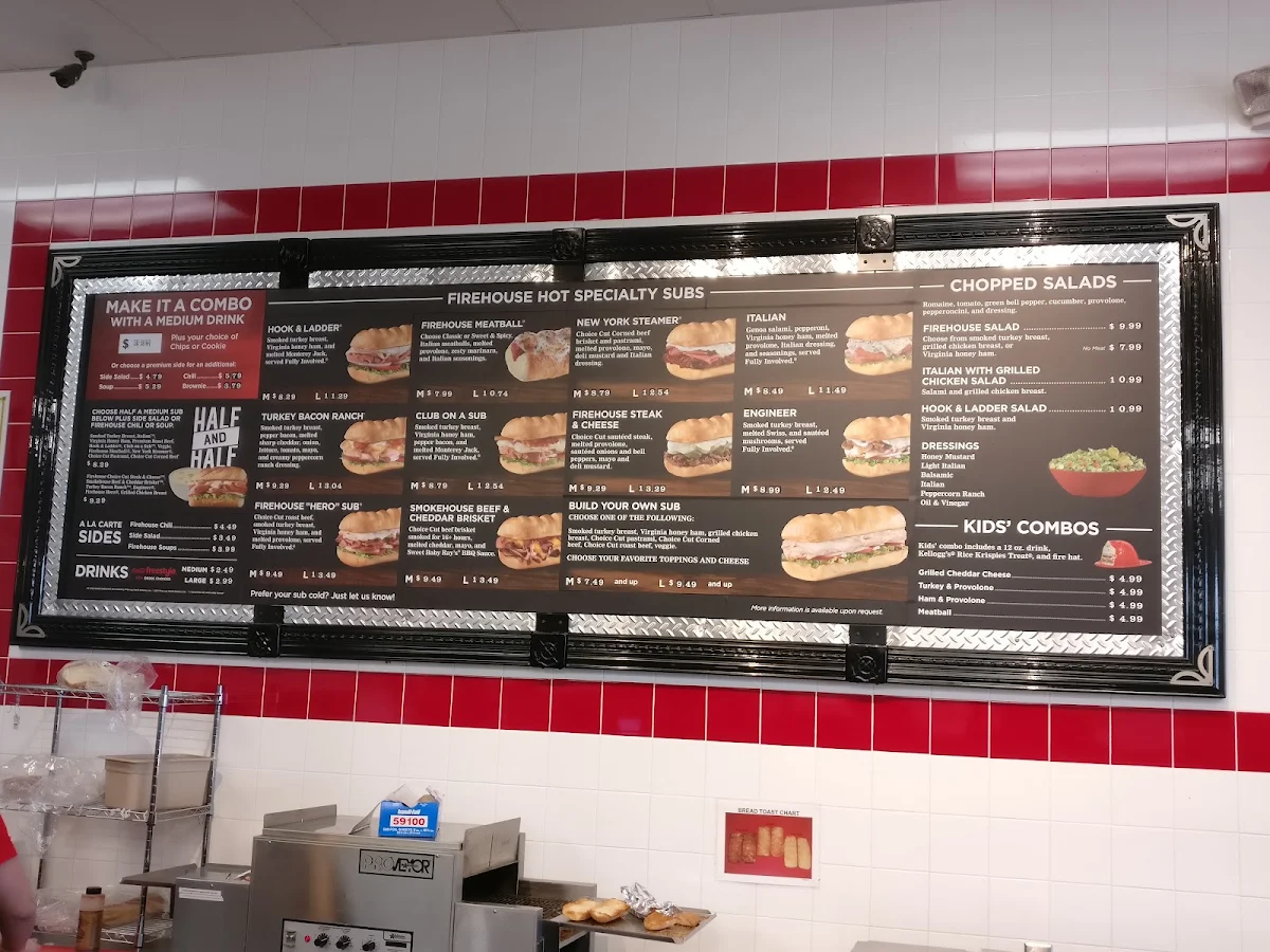 Menu, Firehouse Subs East Gwillimbury / Newmarket