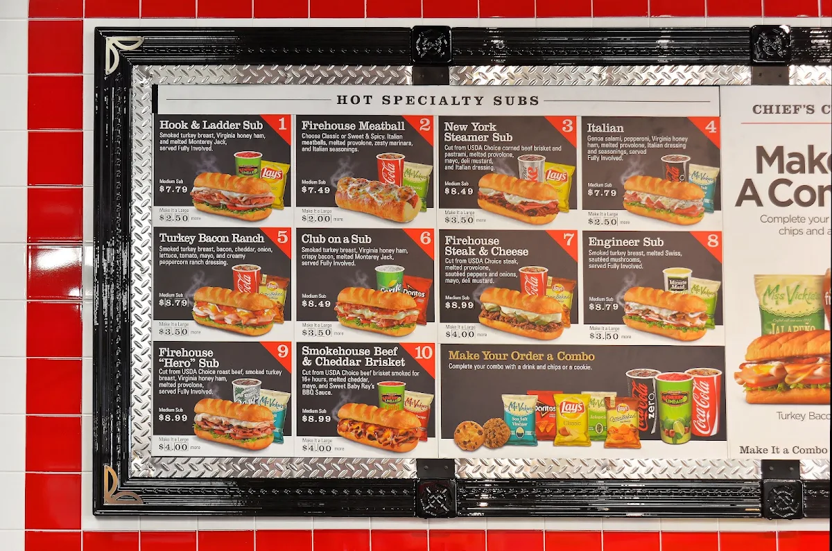 Menu, Firehouse Subs East Gwillimbury / Newmarket