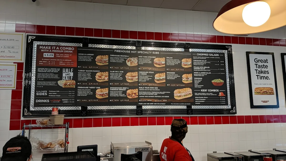 Menu, Firehouse Subs East Gwillimbury / Newmarket