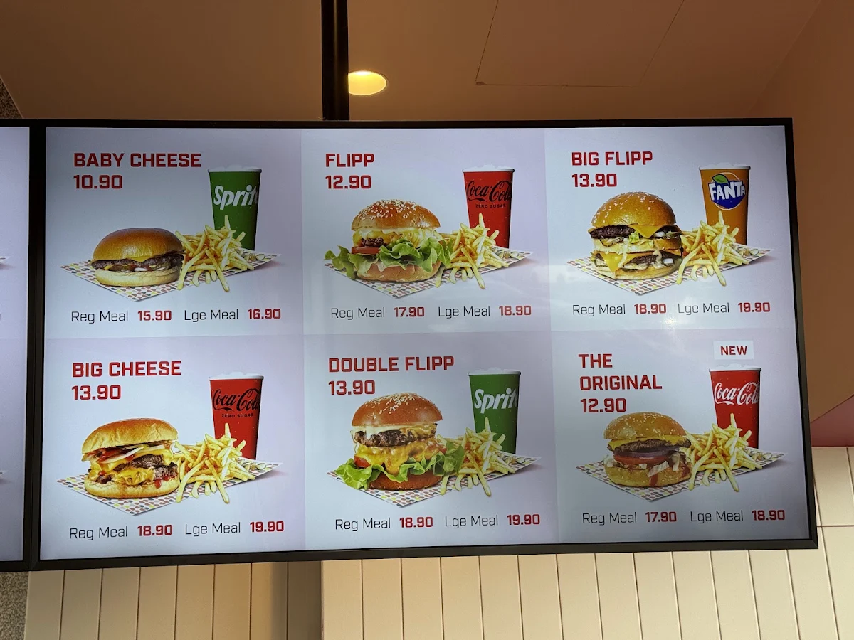 Menu, Flipp Burgers | Elara Village