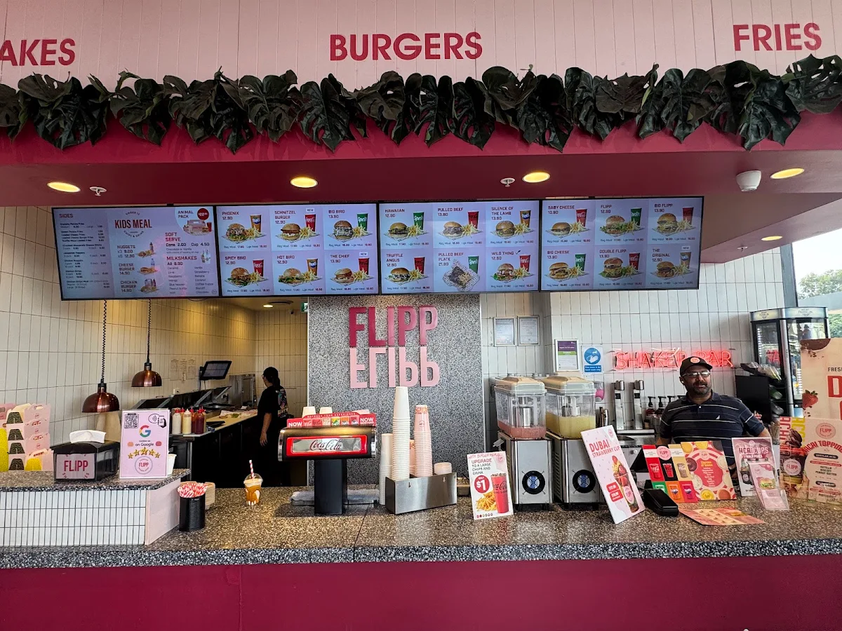 Menu, Flipp Burgers | Elara Village