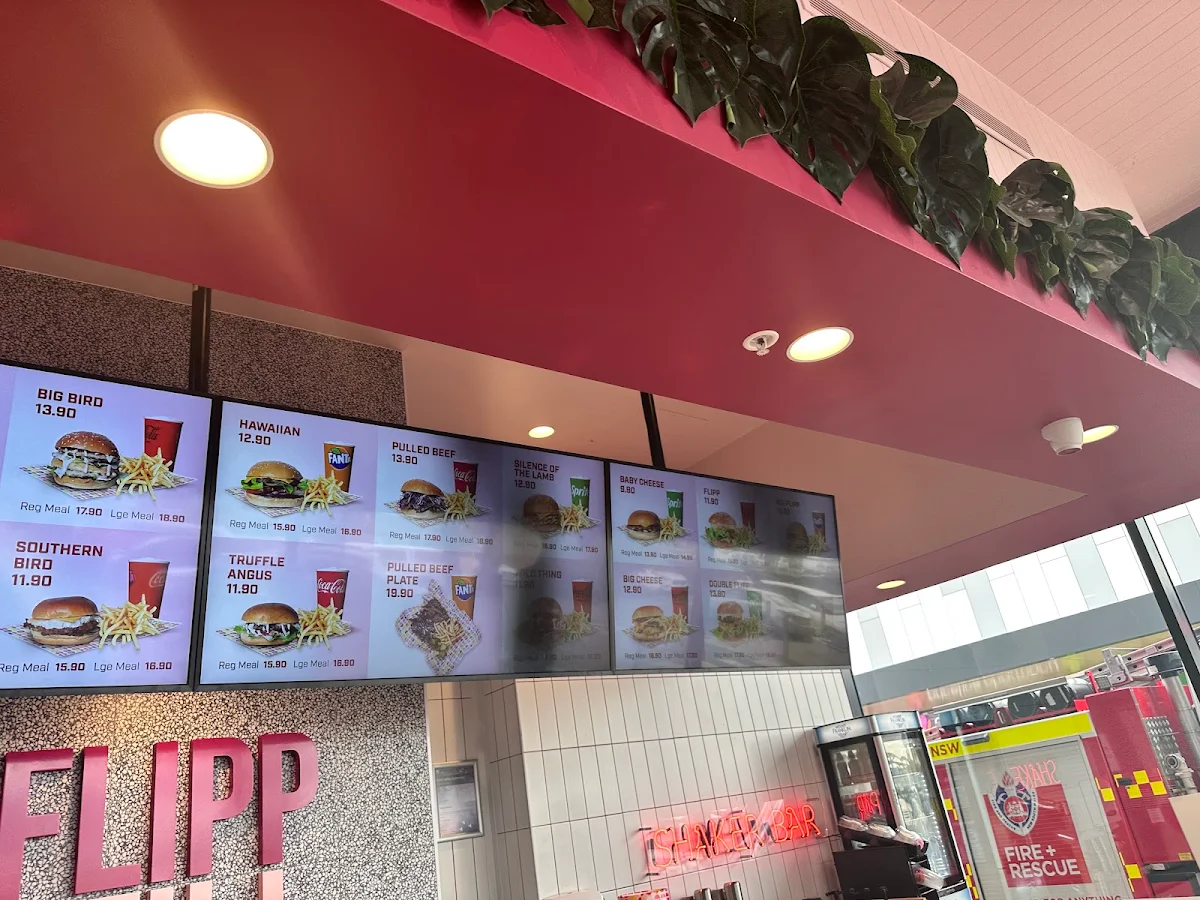 Menu, Flipp Burgers | Elara Village