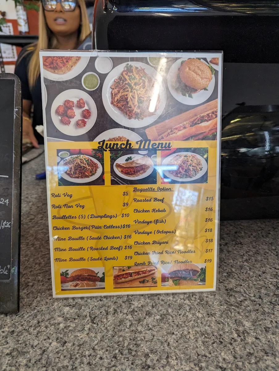 Menu, Island Vibes Cafe