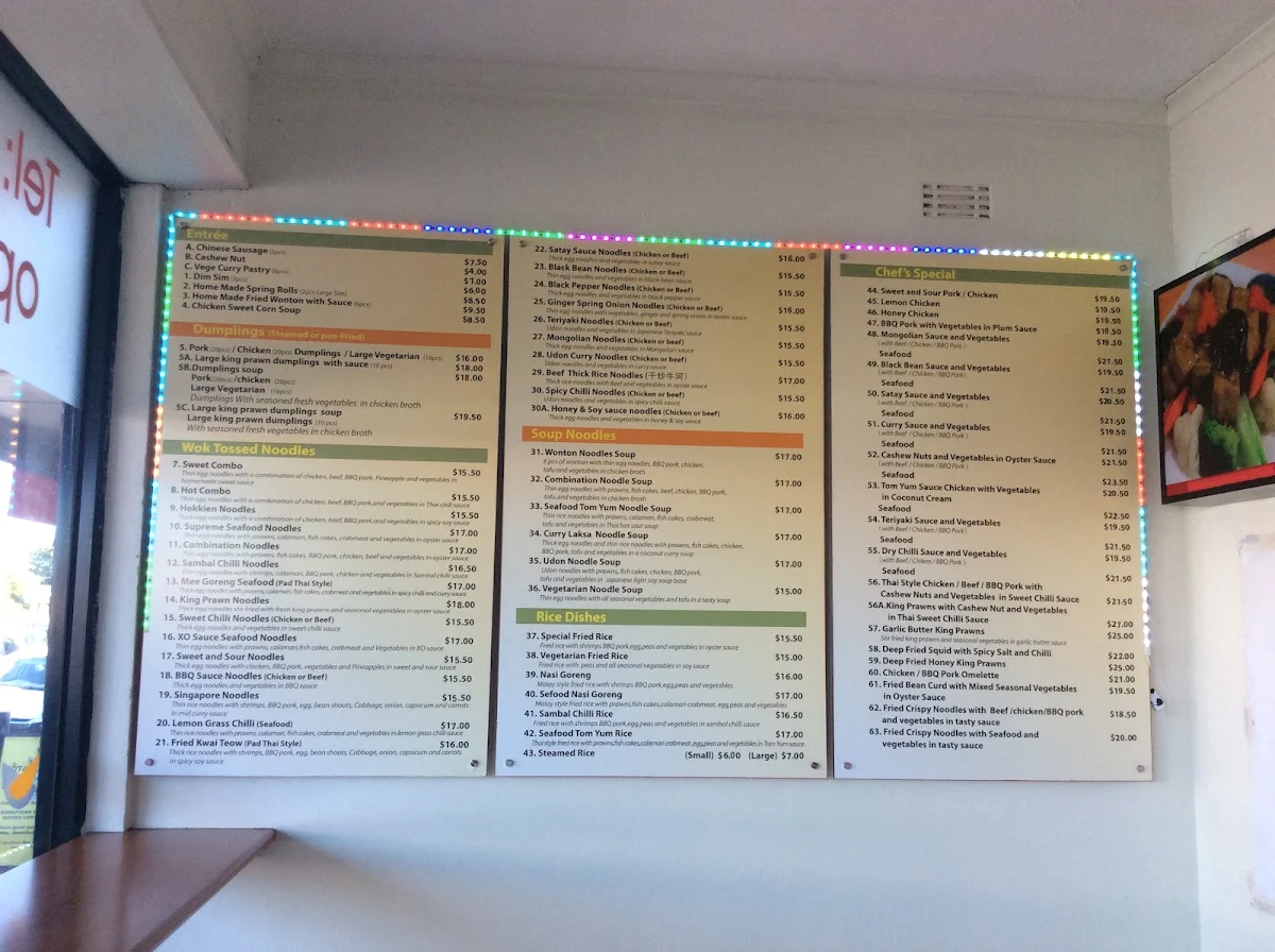Menu, Noodles & Dumplings Gourmet