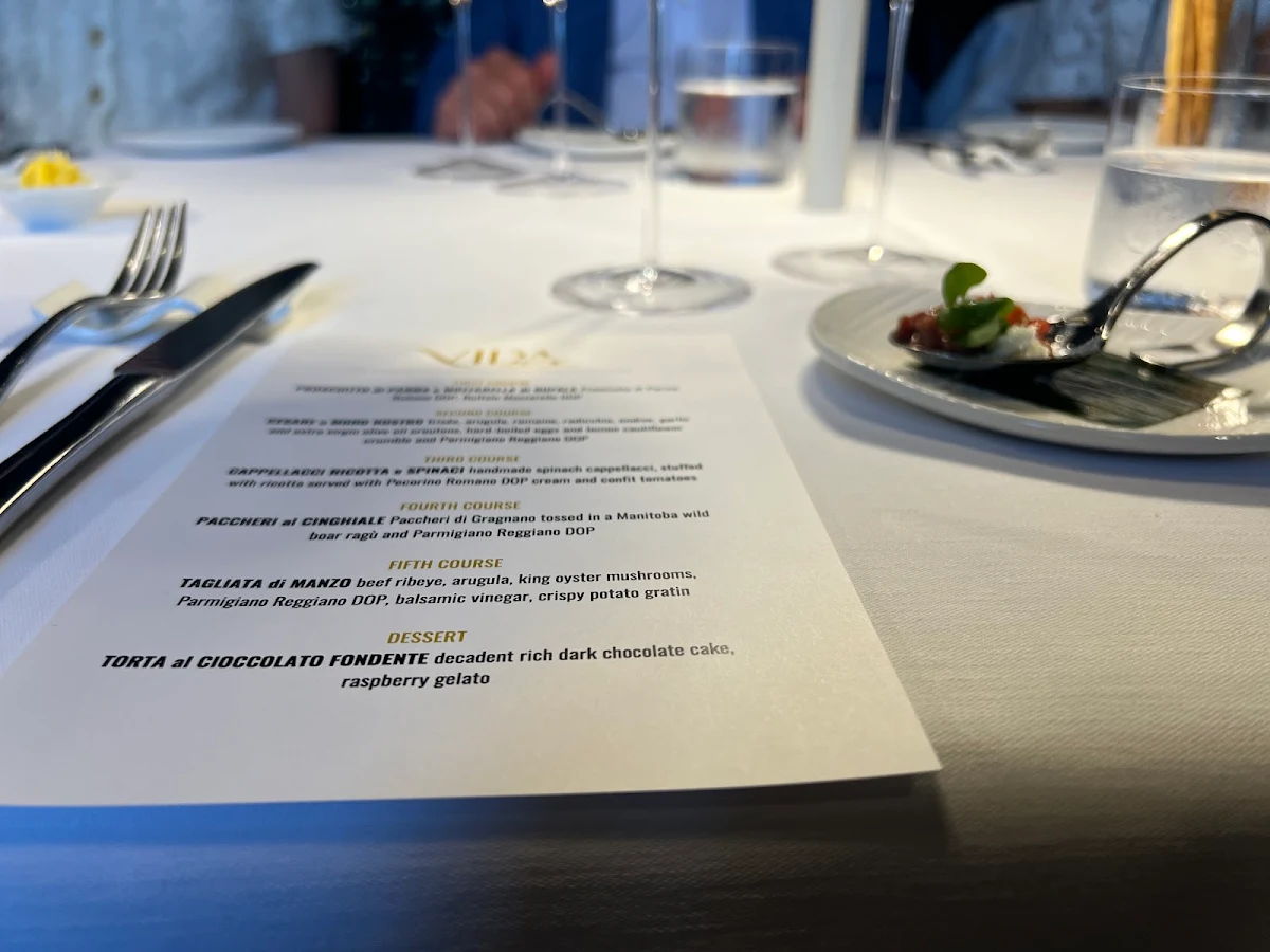 Menu, Vida Cucina Italia