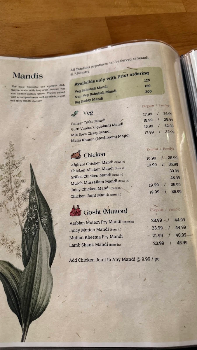 Menu, Shaaz | Indian Cuisine | Scarborough