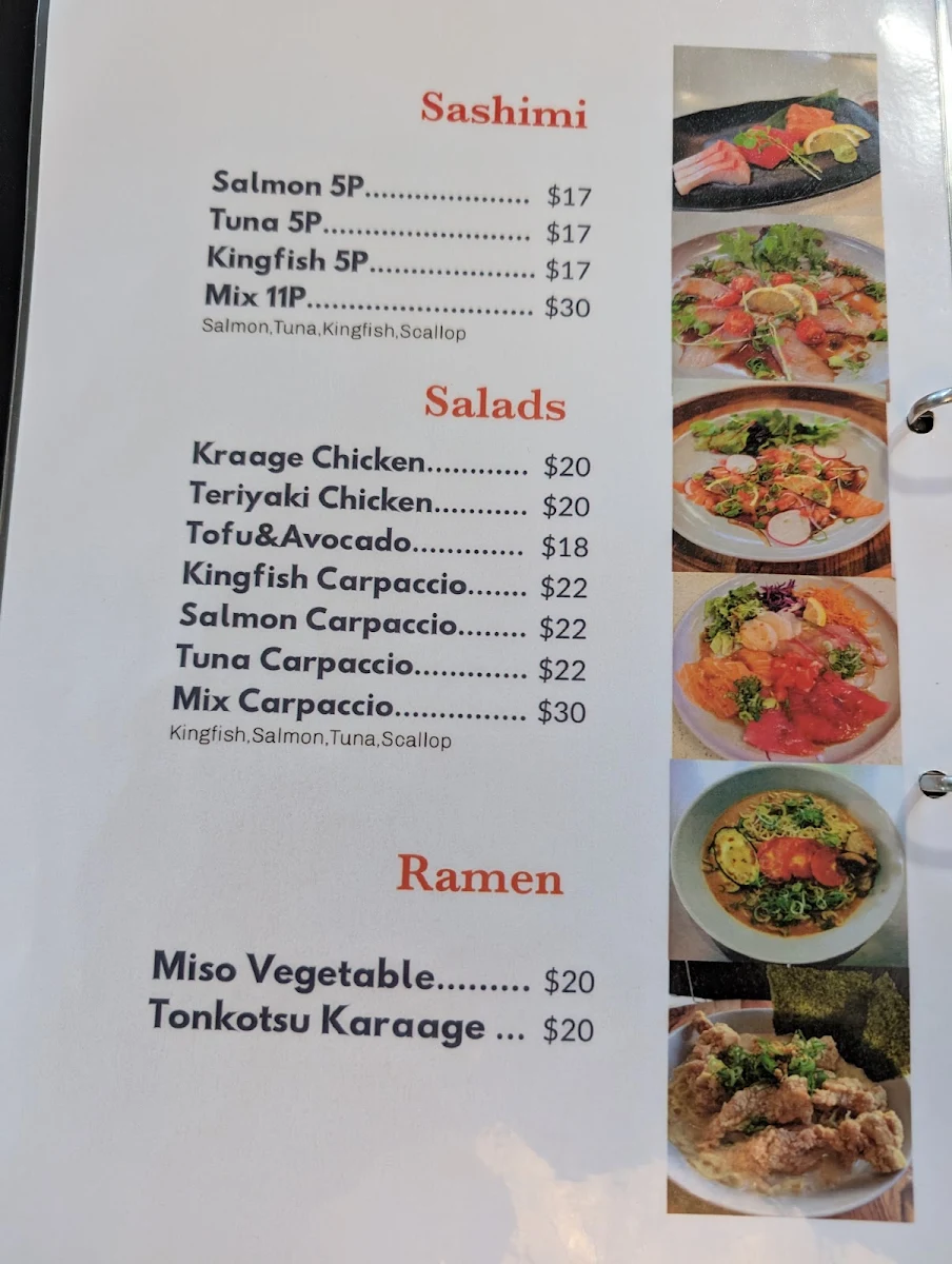 Menu, 1915 Lanzhou Beef Noodles