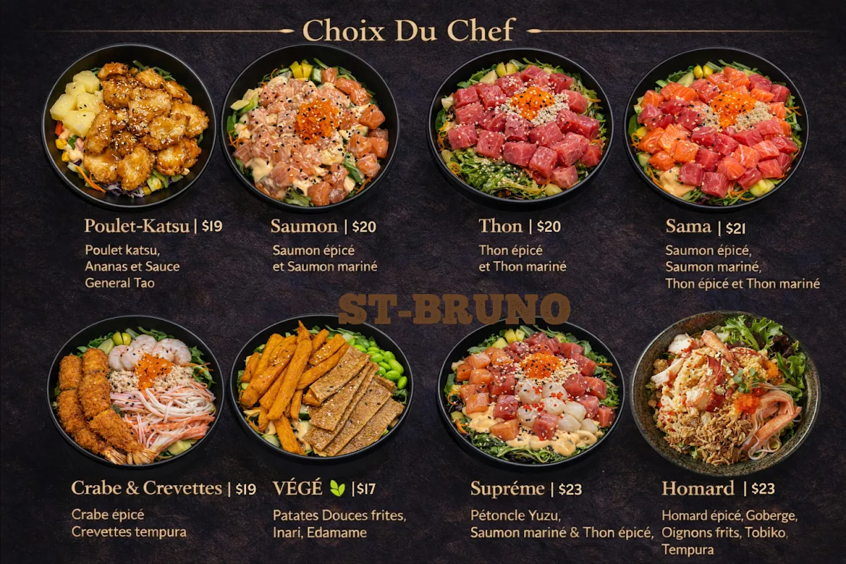 Menu, Le Poké Station (St-Bruno)