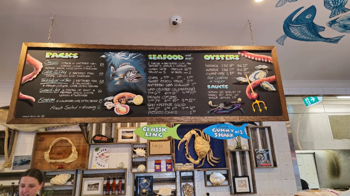 Menu, Wheeler's Takeaway