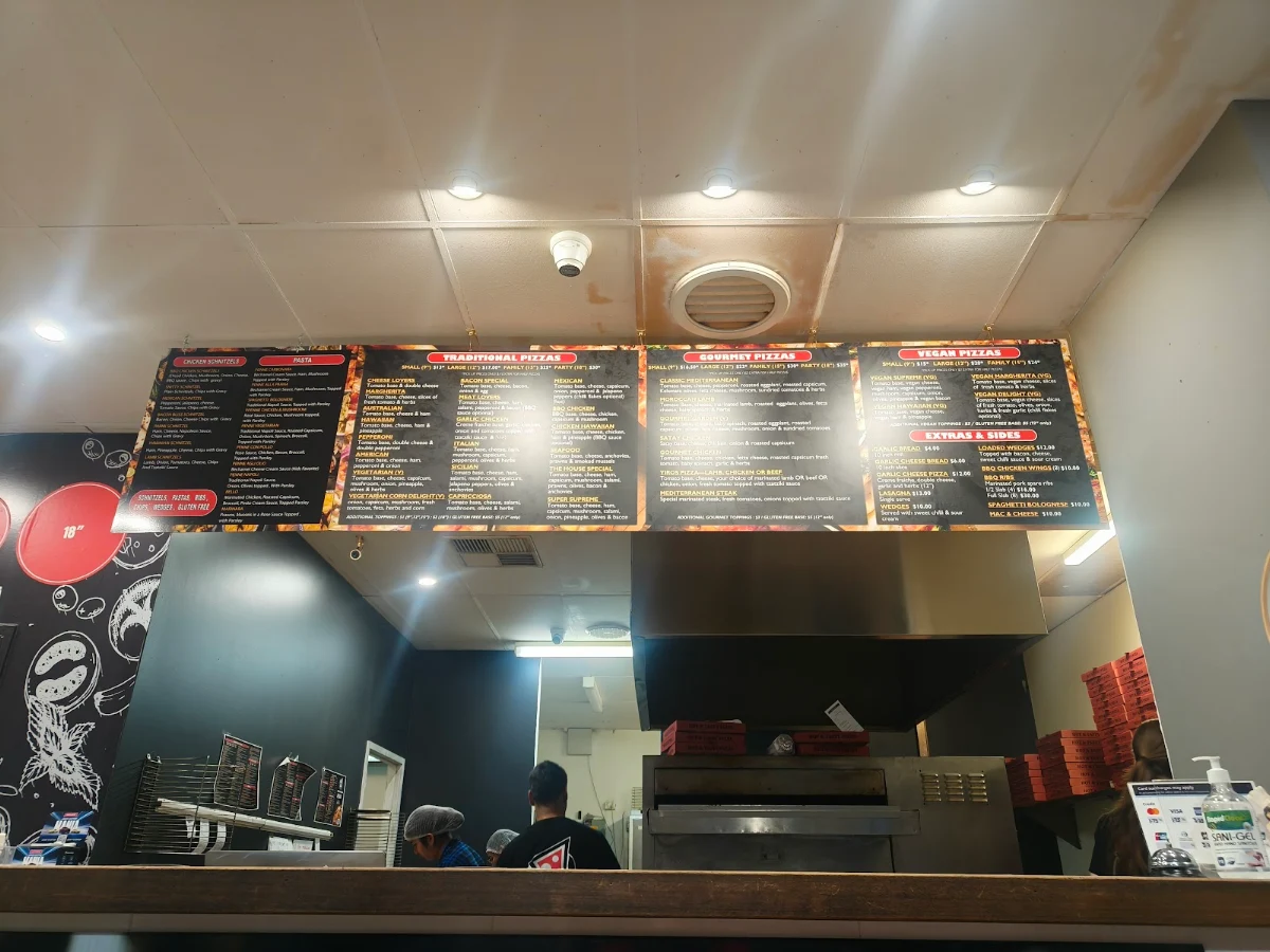 Menu, Needa Pizza