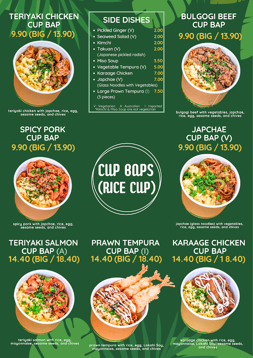Menu, Lokahi Poke Bar