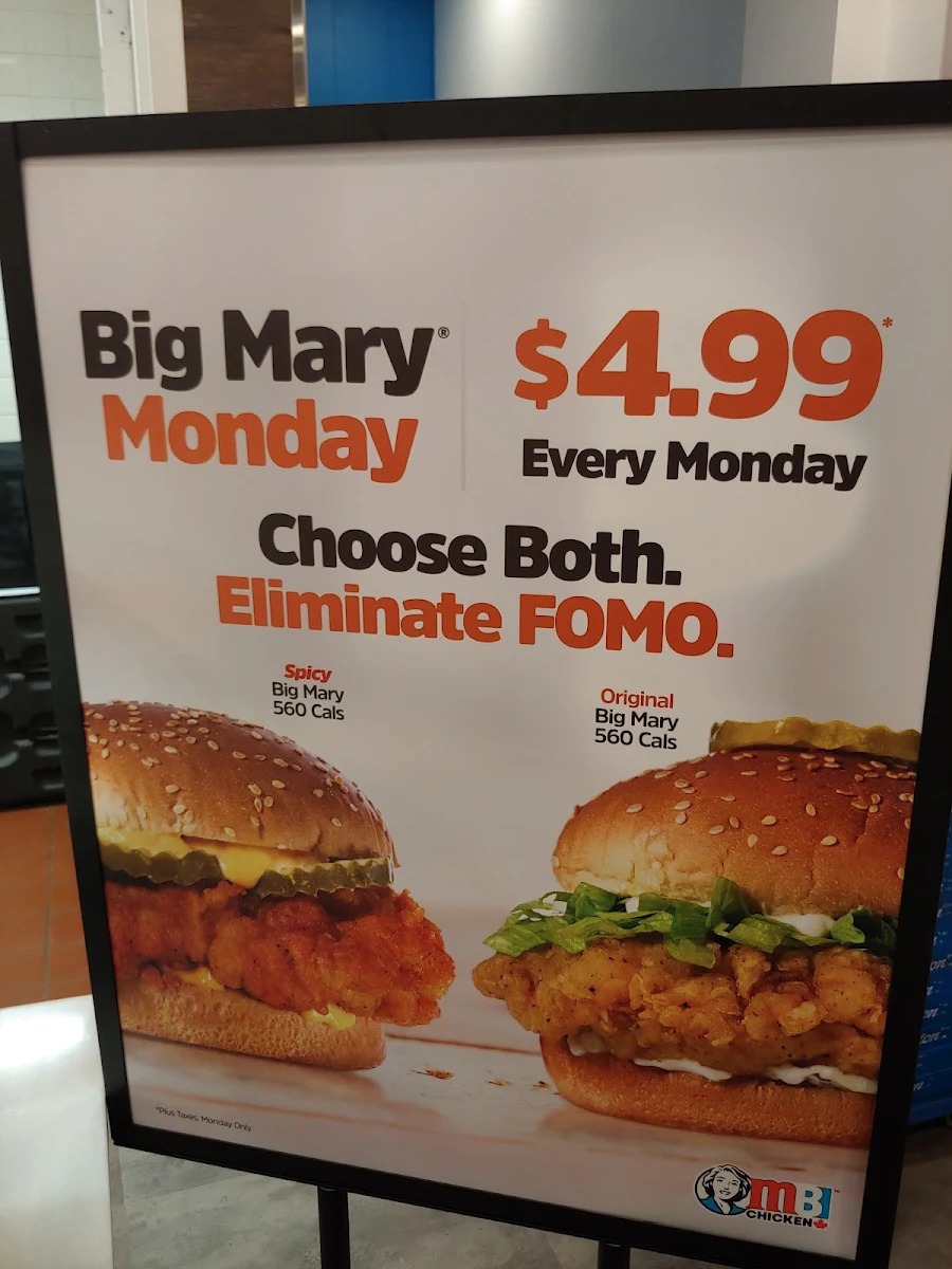 Menu, Mary Brown's Chicken & Taters!