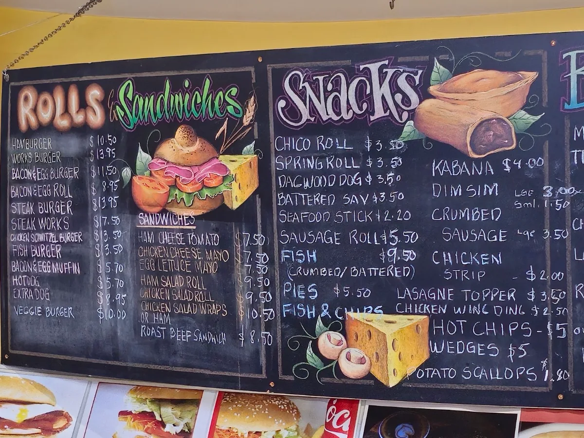 Menu, The Clock Corner Shop