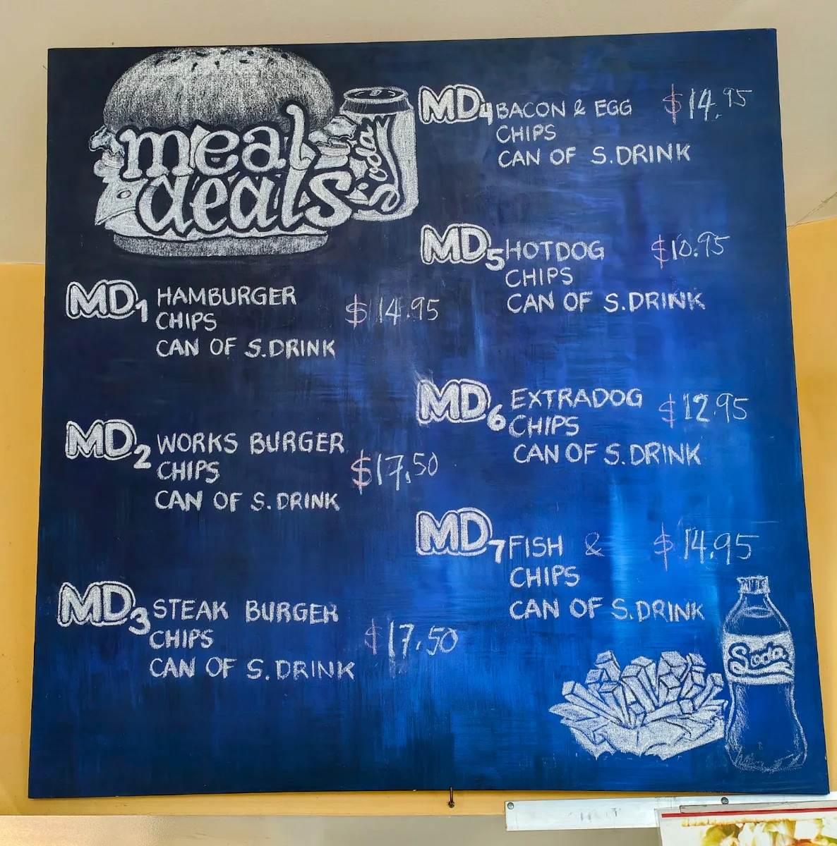 Menu, The Clock Corner Shop