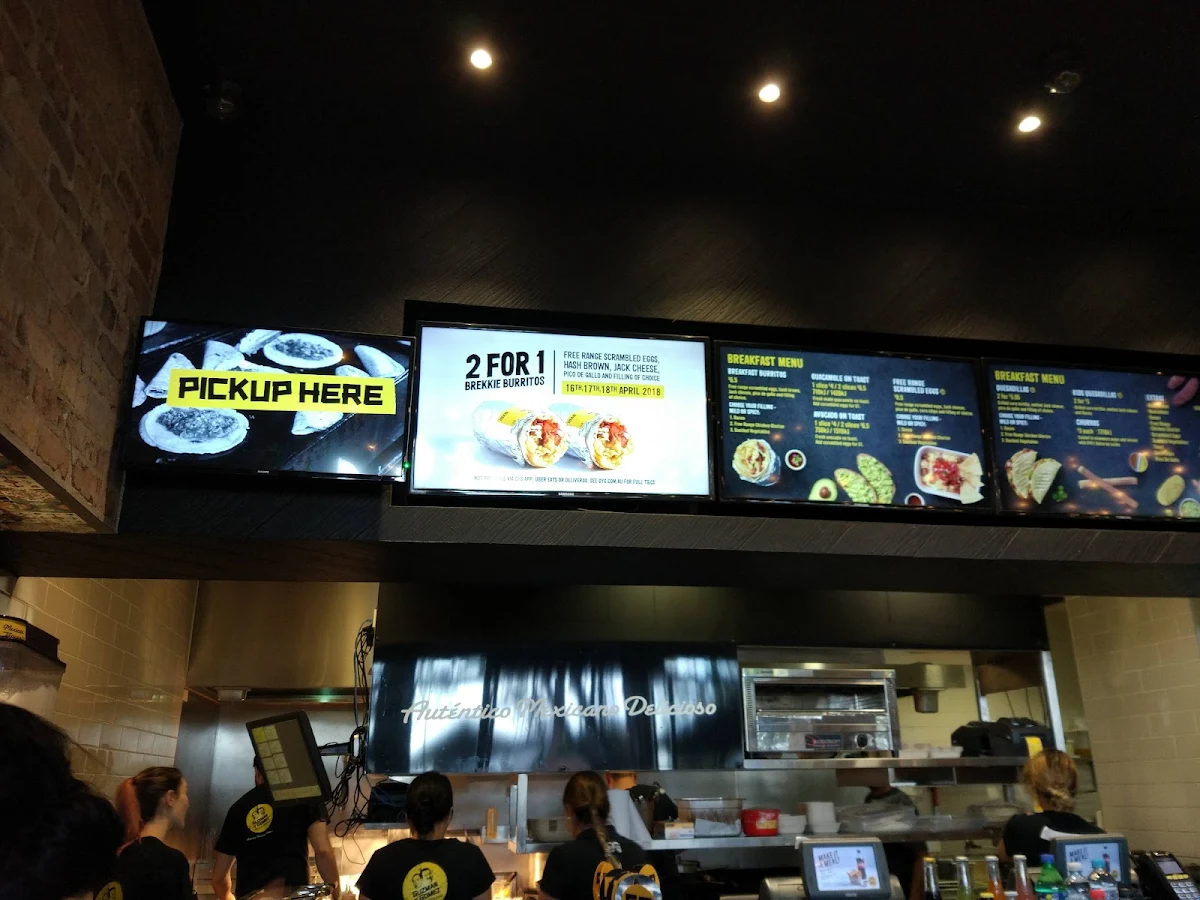 Menu, Guzman y Gomez - UNSW