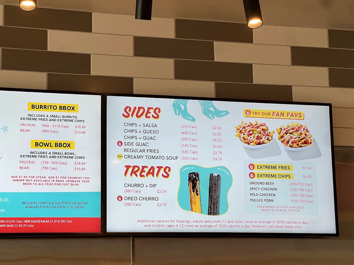 Menu, barBURRITO