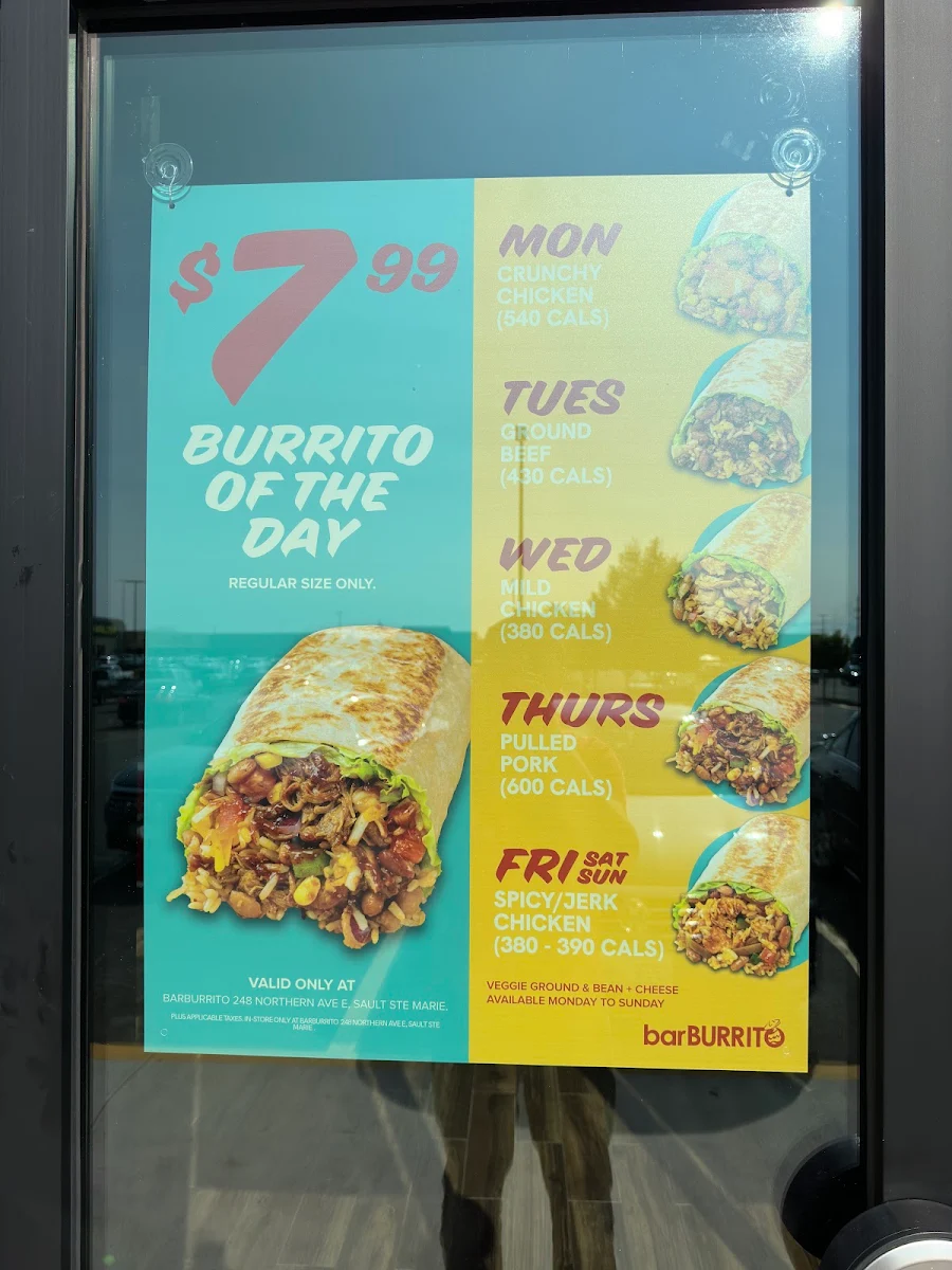 Menu, barBURRITO