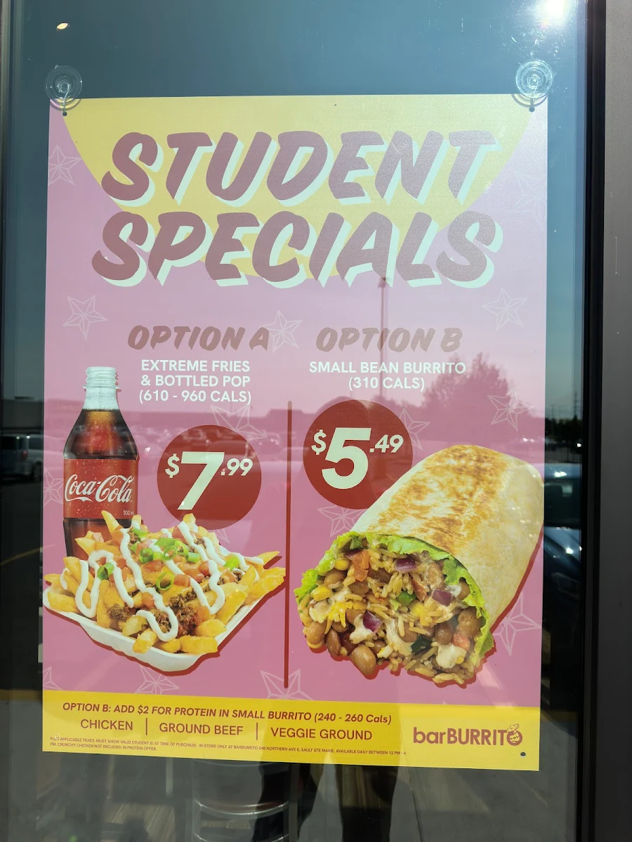 Menu, barBURRITO