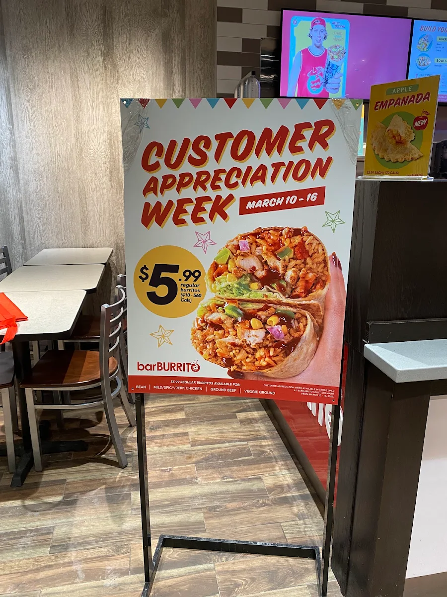 Menu, barBURRITO