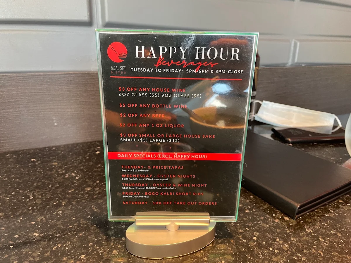 Menu, Meal Set Bistro | Sushi
