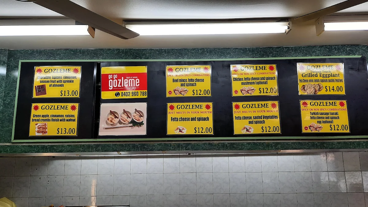 Menu, Go Go Gozleme