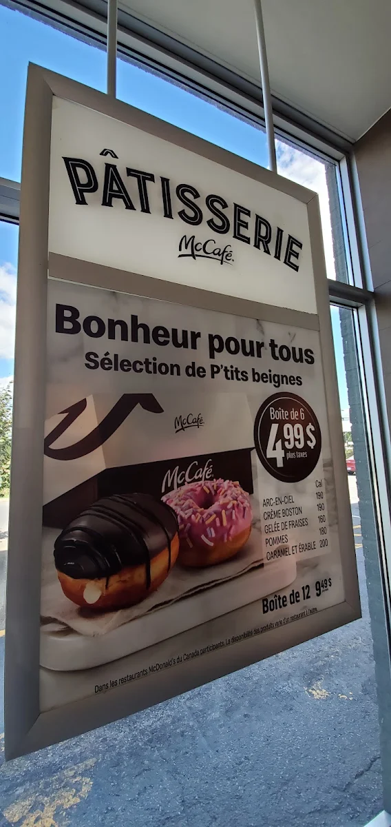 Menu, McDonald's