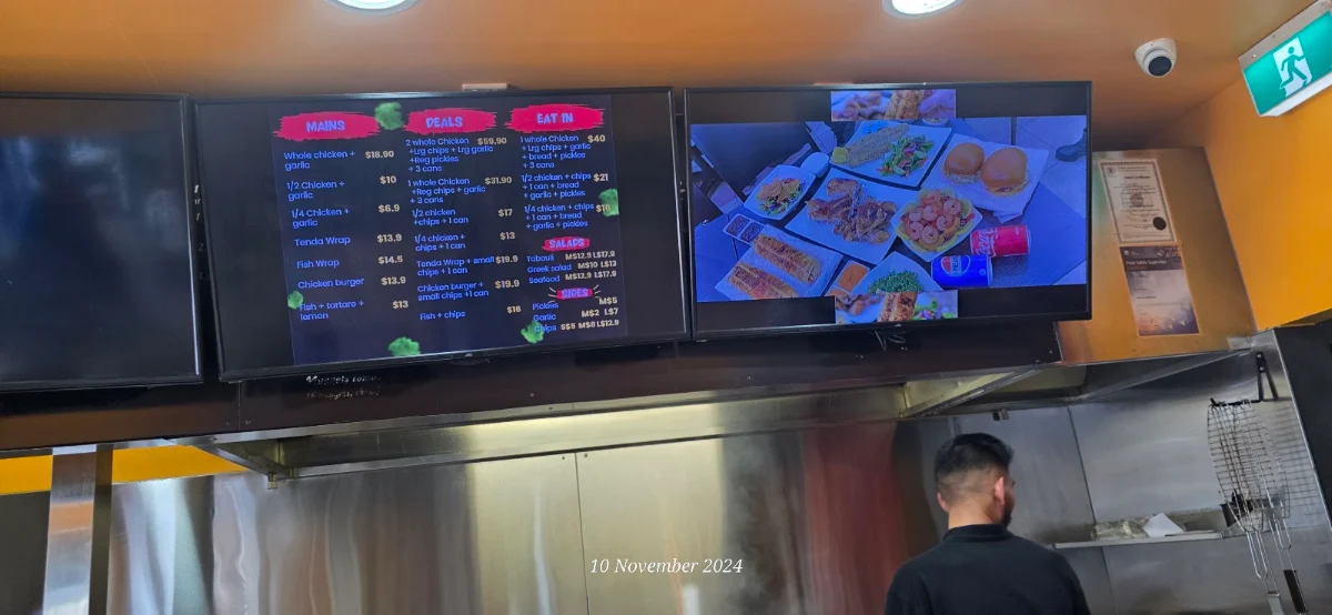 Menu, Tender Wrap