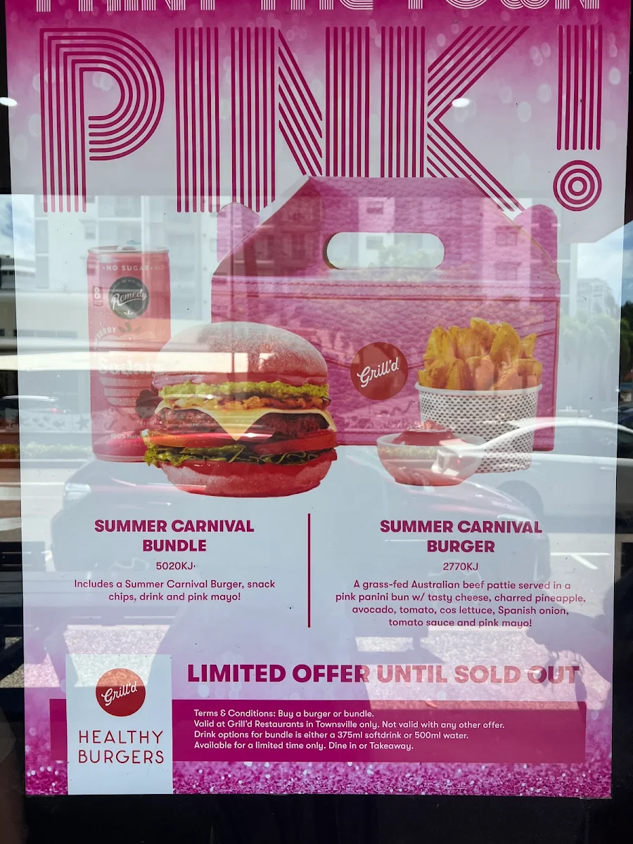 Menu, Grill'd Townsville