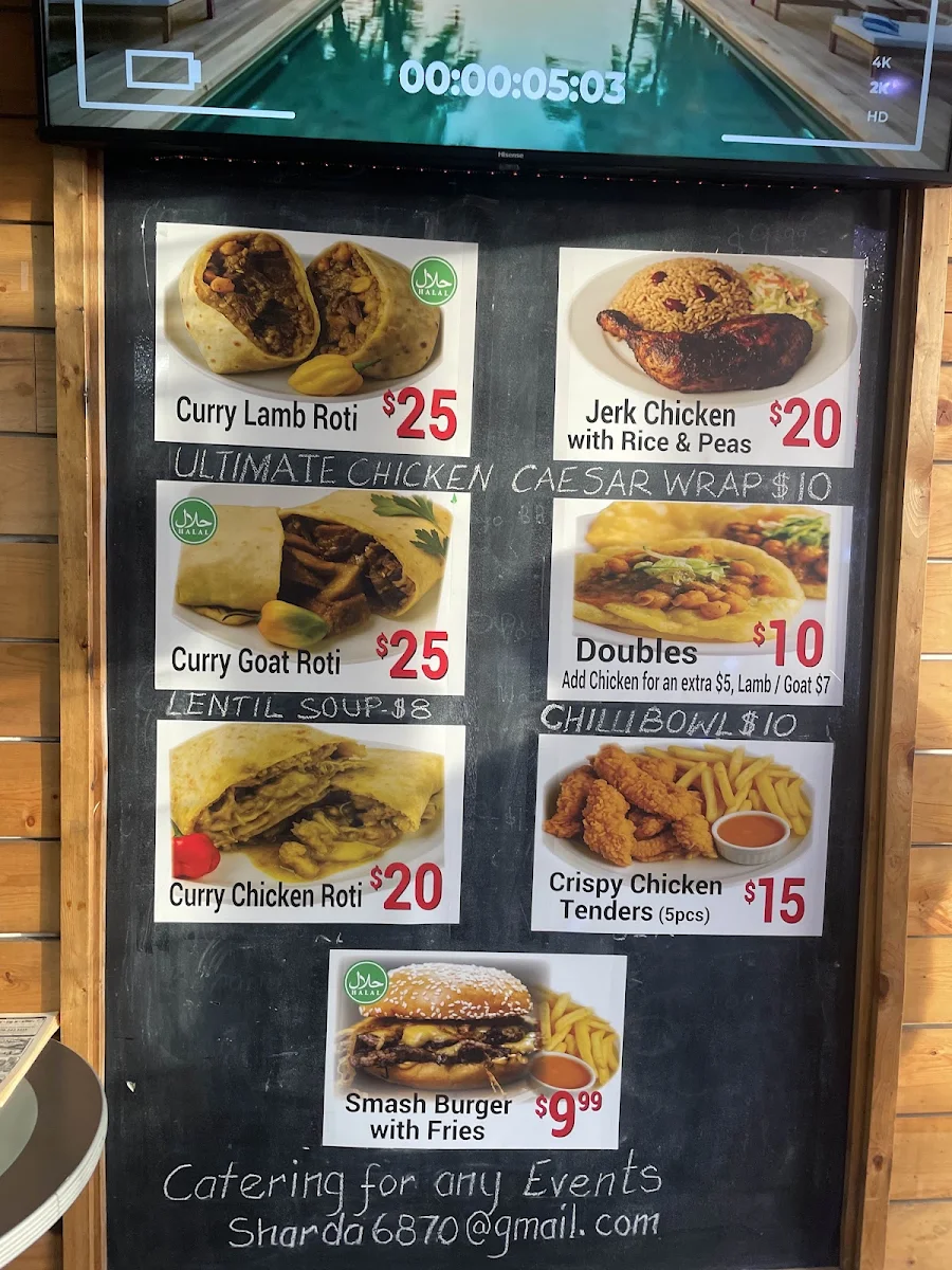 Menu, Caribbean Island Kitchen