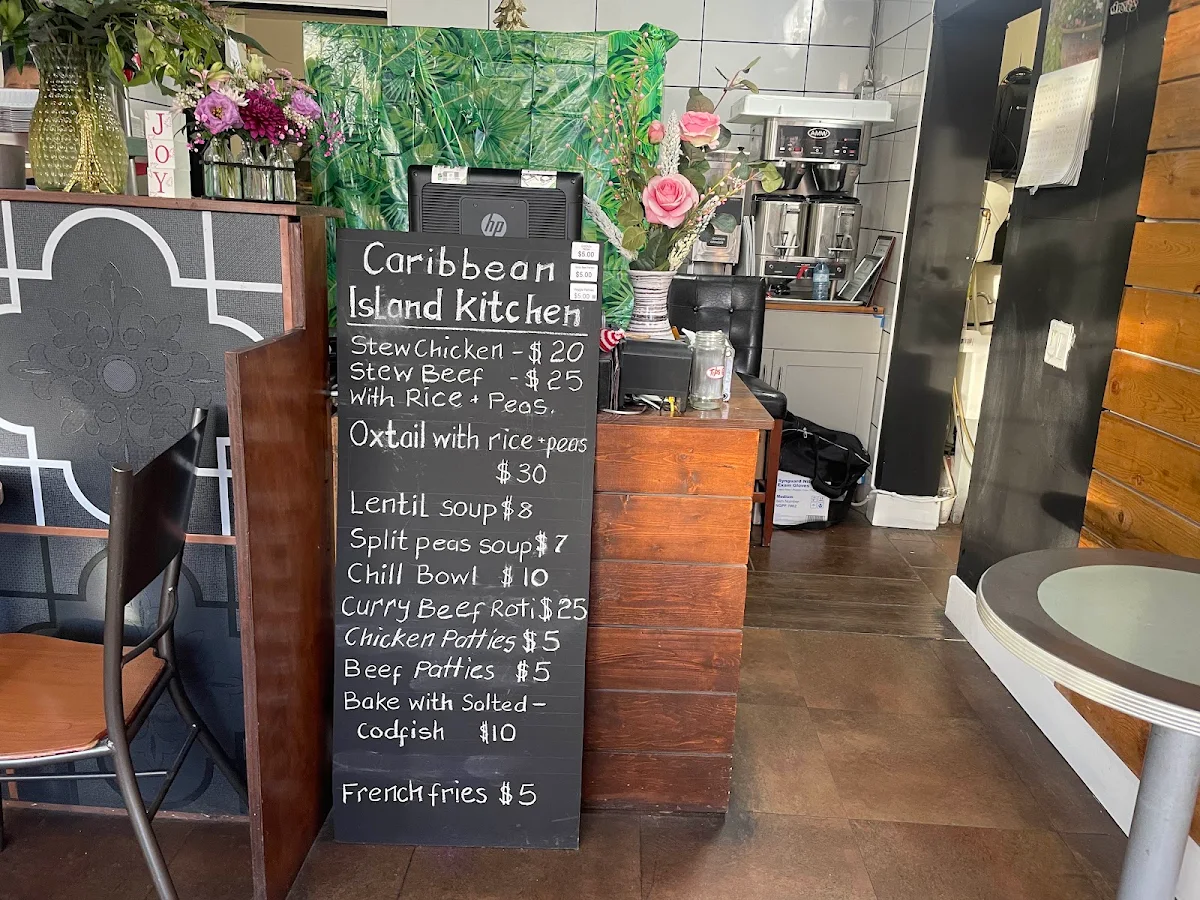 Menu, Caribbean Island Kitchen