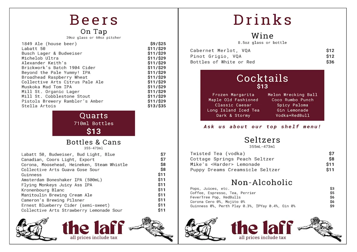 Menu, The Laff
