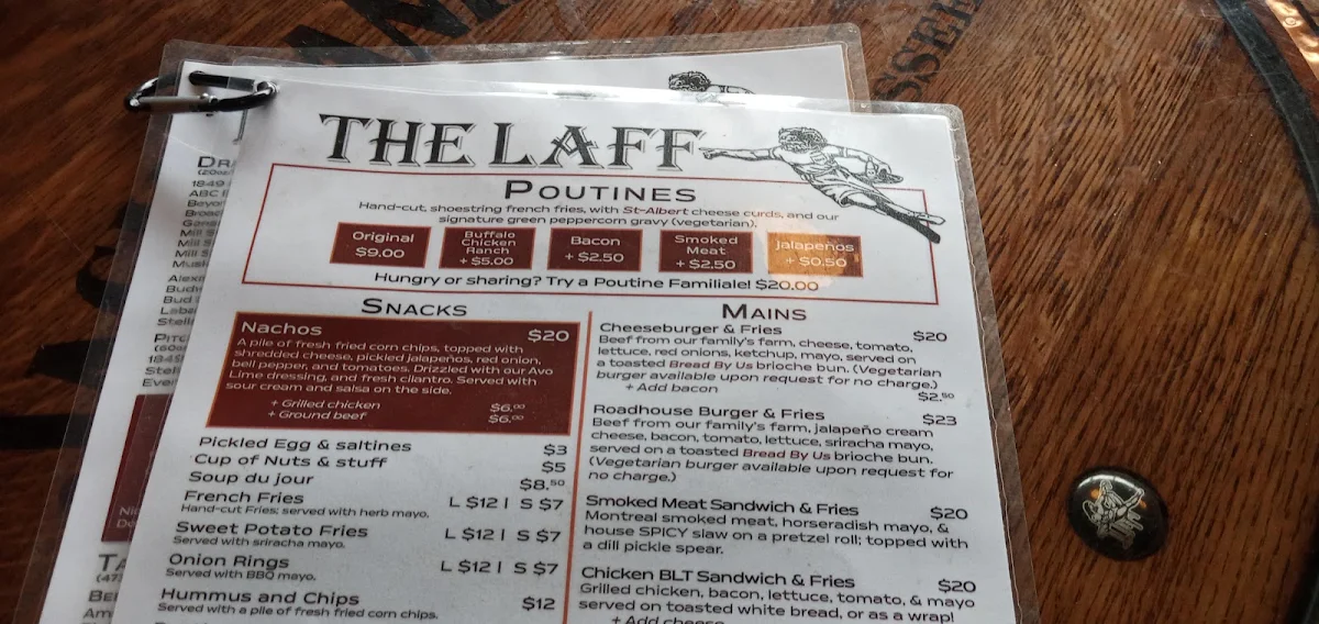 Menu, The Laff