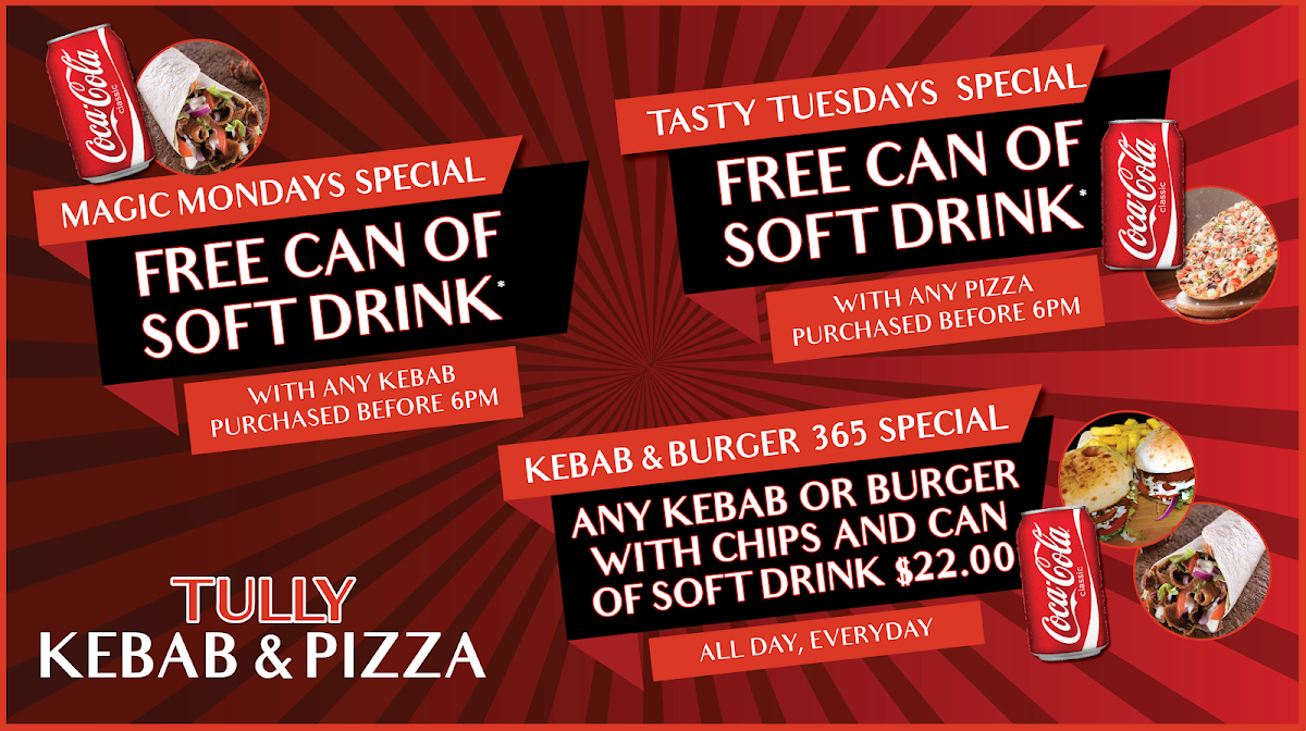 Menu, Tully KEBAB & PIZZA