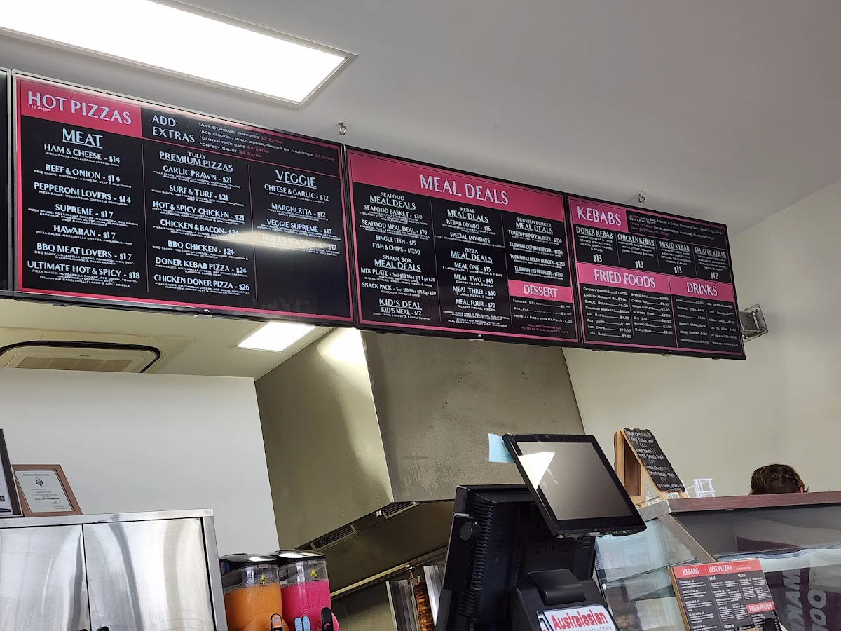 Menu, Tully KEBAB & PIZZA