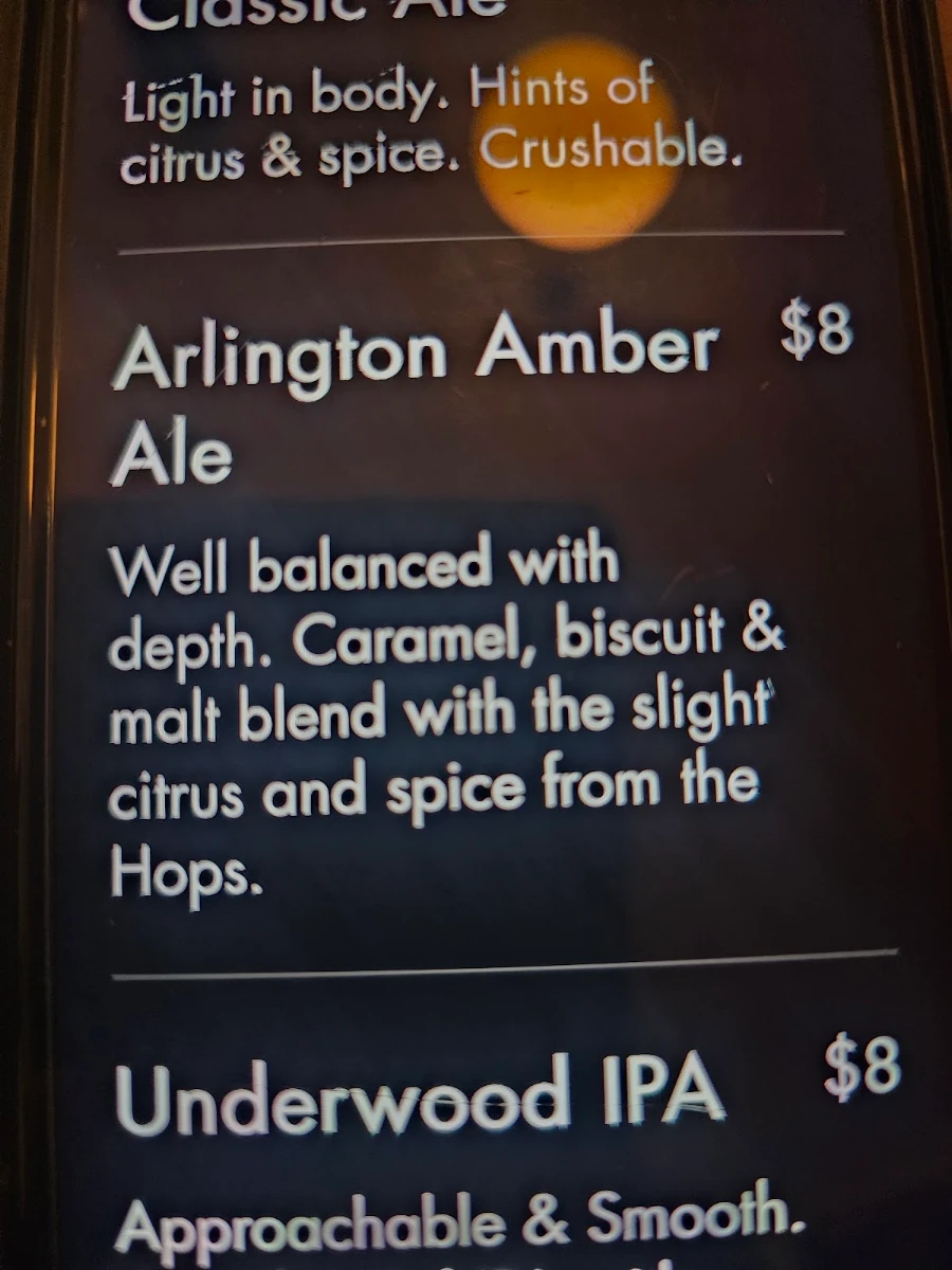 Menu, Rendezvous Eatery and Taproom