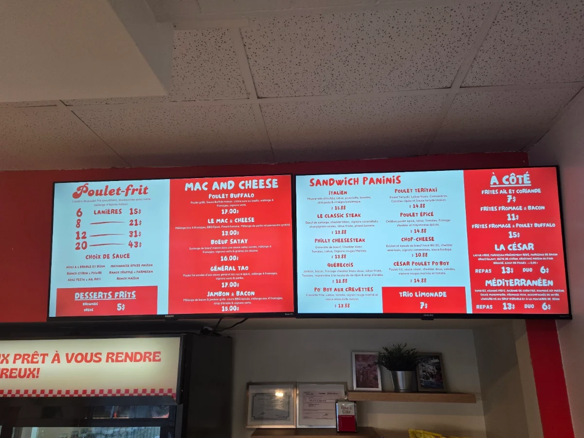 Menu, Panini Spot