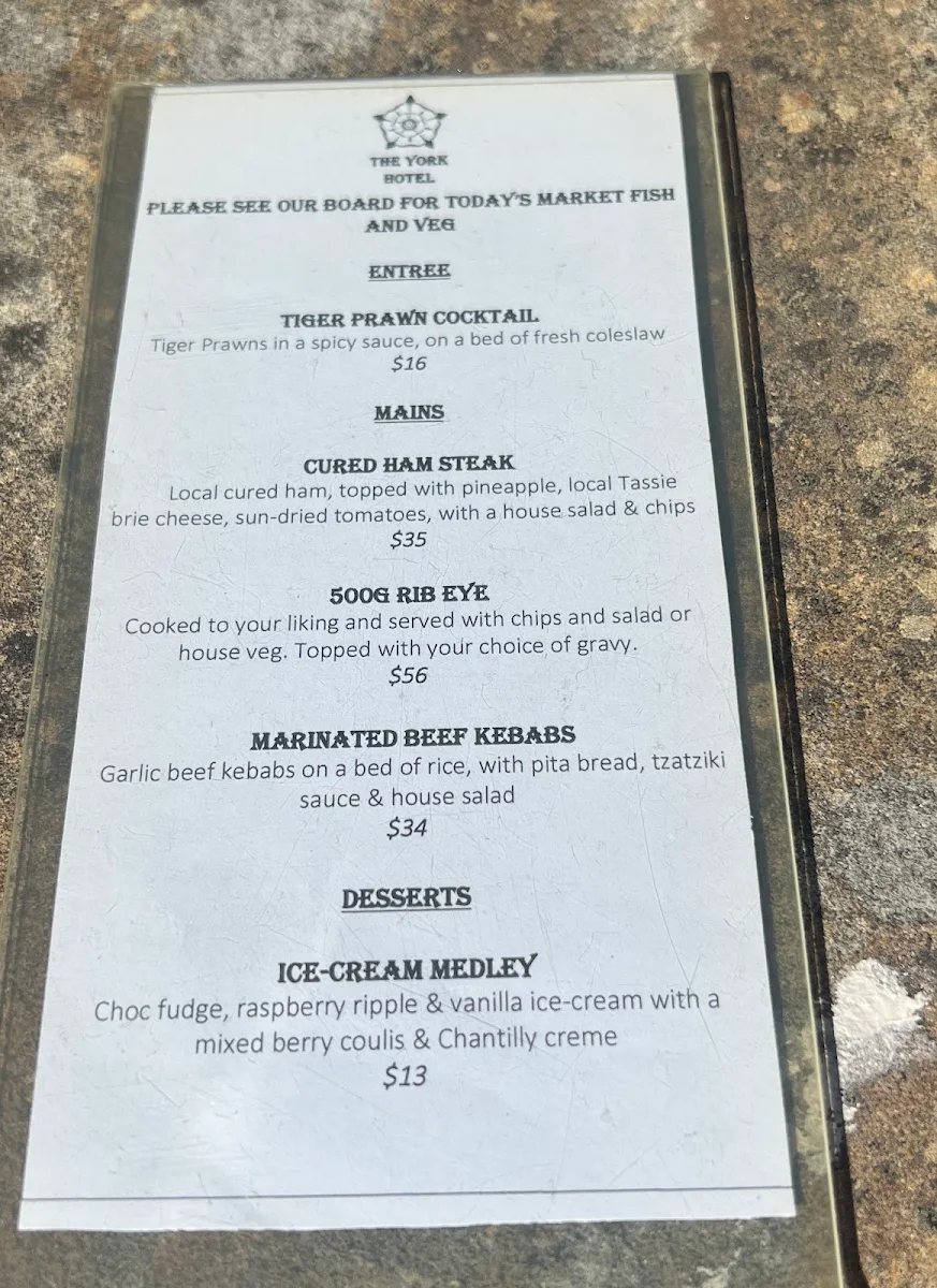 Menu, 12 Mile Steakhouse