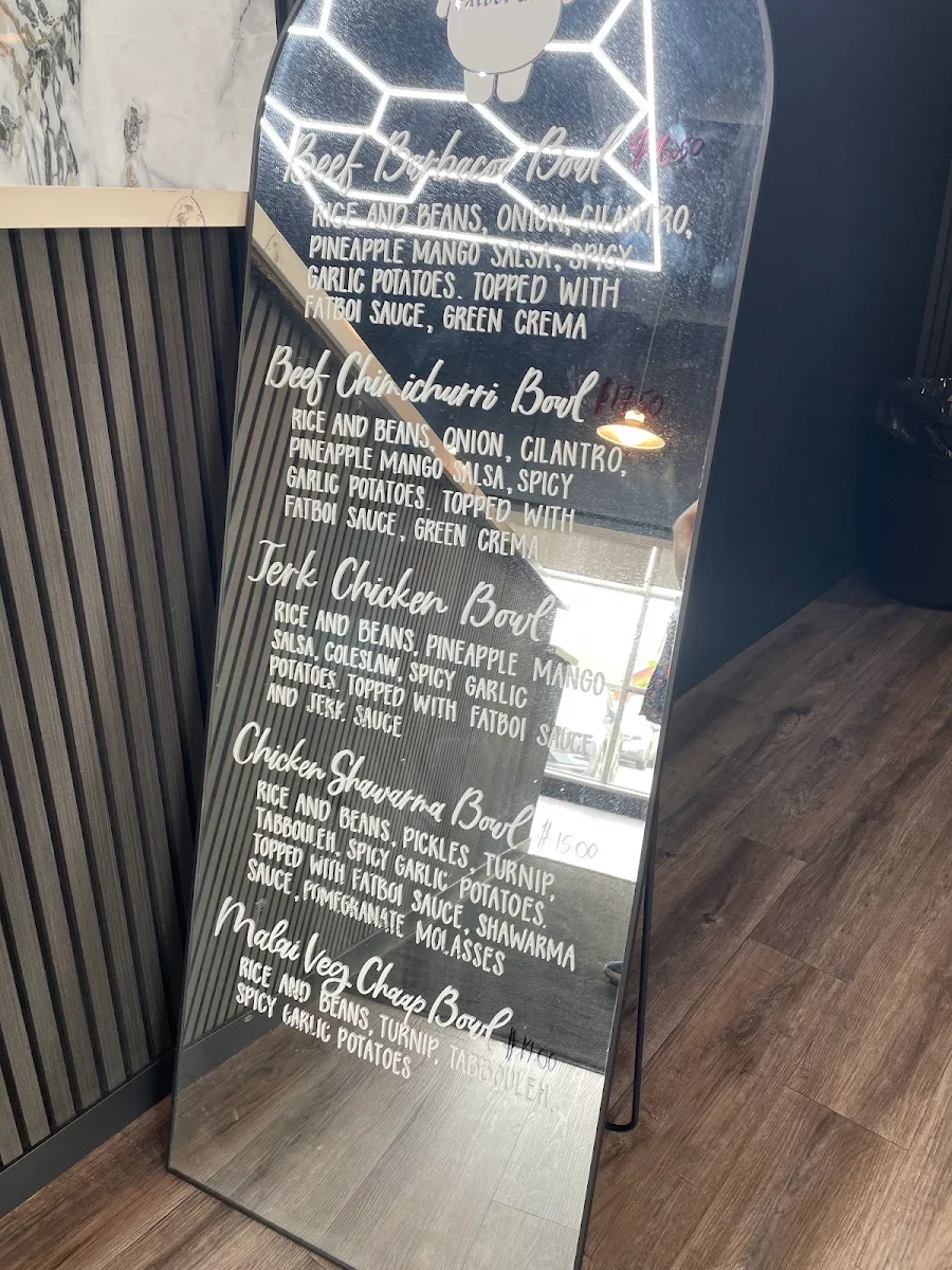 Menu, Fatboi Grill