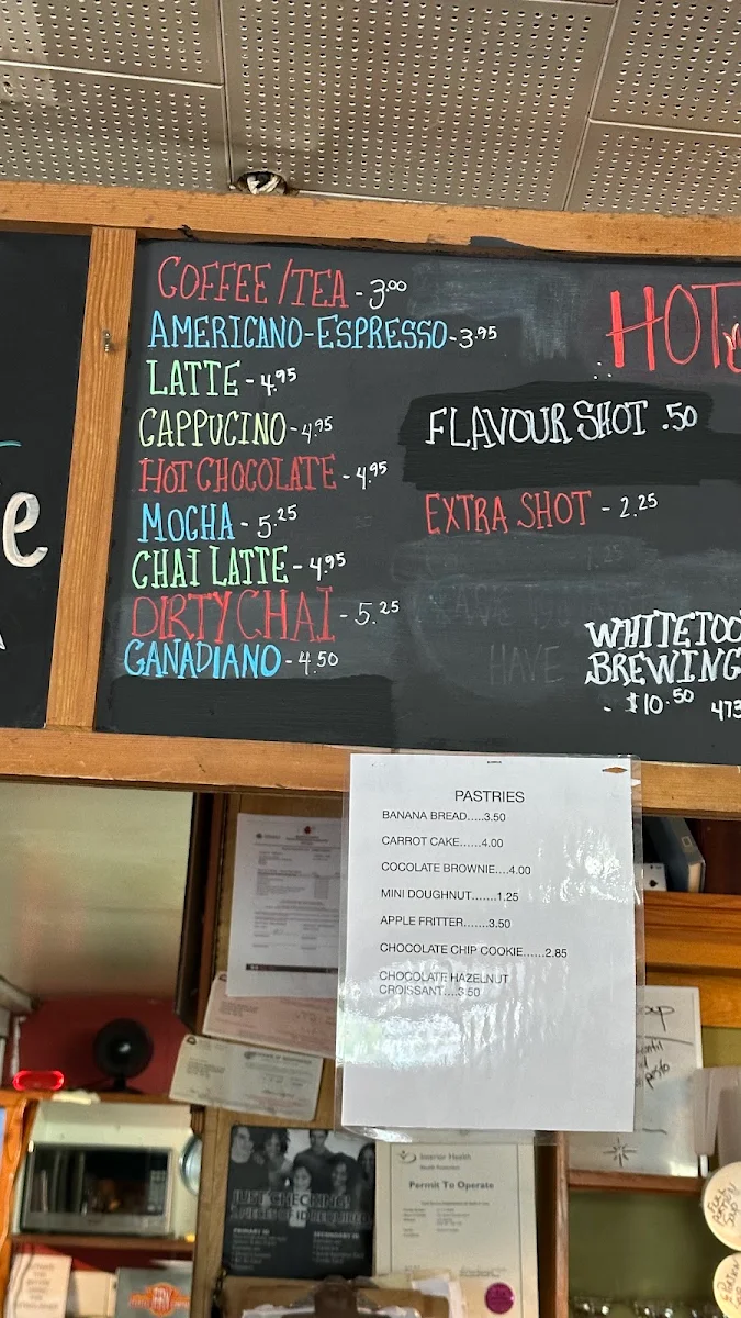 Menu, The Siding Café