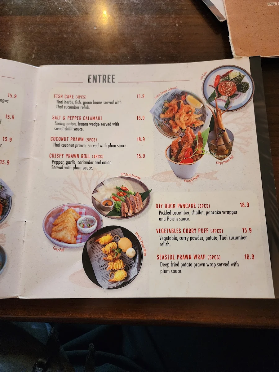 Menu, SEASIDE Kitchen & Bar Burleigh heads